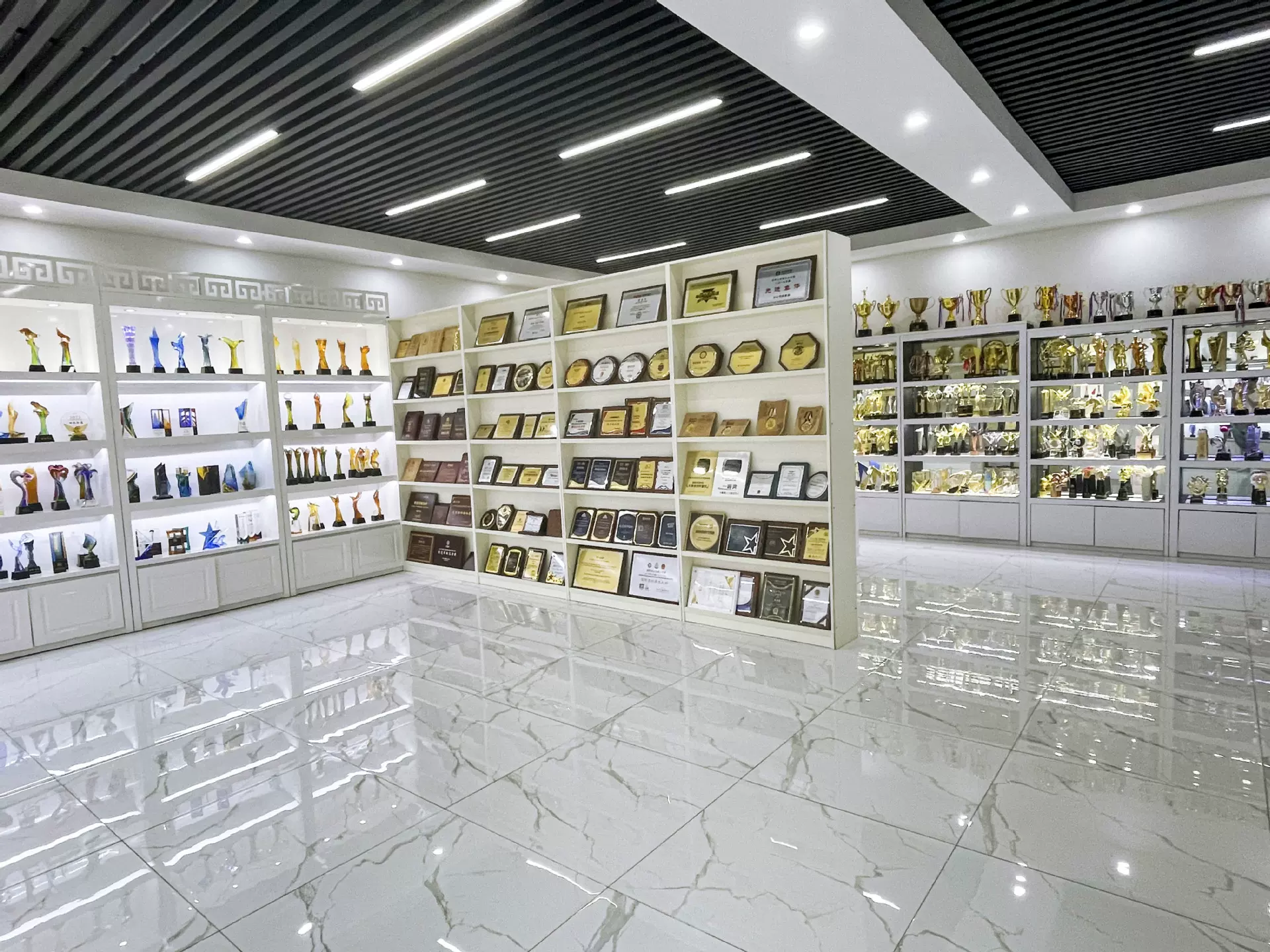 Trophy manufacturing facility showroom in Wenzhou China